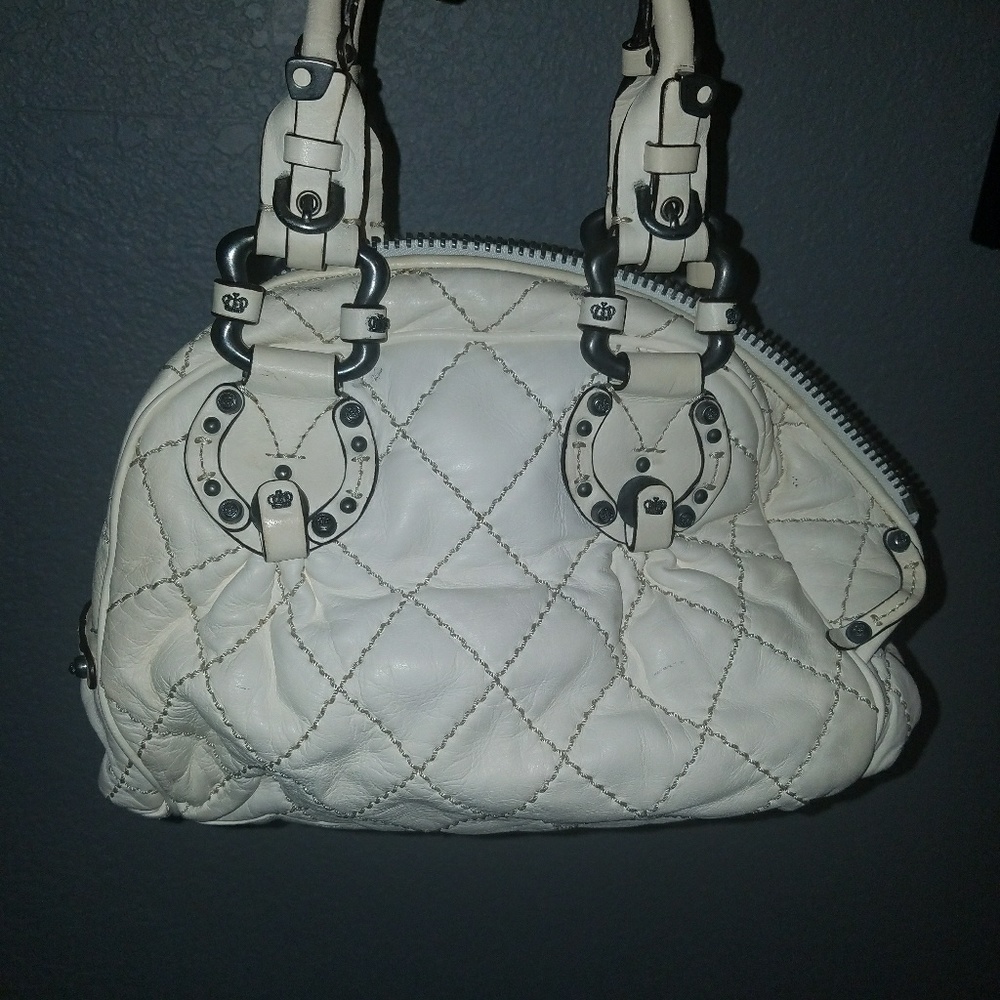 JUICY COUTURE LEATHER BOWLER BAG